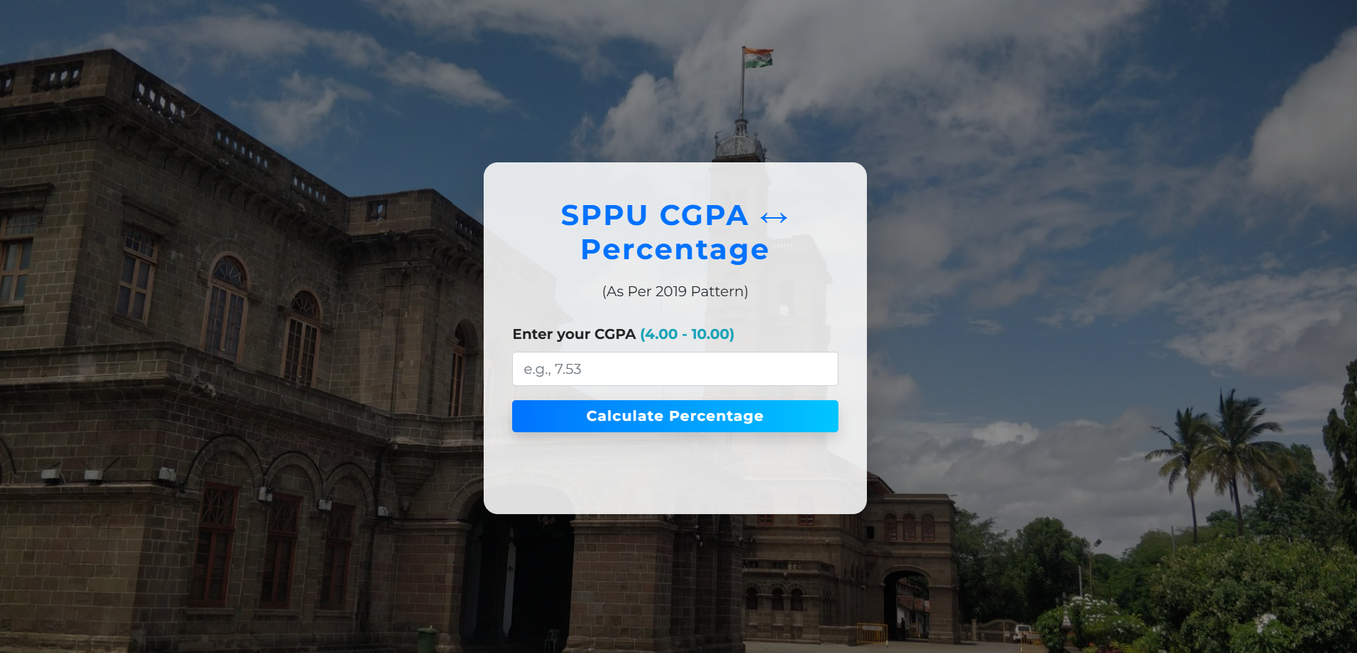 SPPU CGPA-to-Percentage Conversion